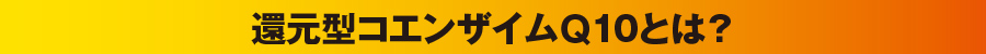 還元型コエンザイムＱ10とは？