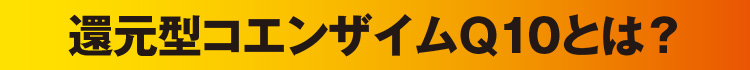 還元型コエンザイムＱ10とは？